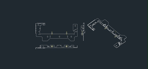 主機(jī)架五金沖壓件2D圖紙 主機(jī)架五金沖壓件2D圖紙