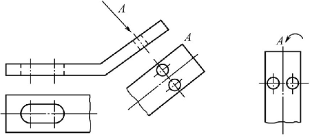 圖1-24鈑金加工件斜視圖 圖1-24鈑金加工件斜視圖